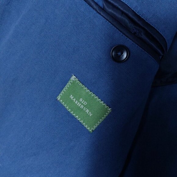 Sid Mashburn Trail Blazer Men's 56R Blue Unstructured Sport Coat Classic Italy - Picture 12 of 16